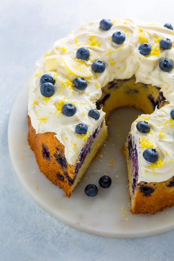 Lemon Blueberry Bundt Cake - Baker by Nature