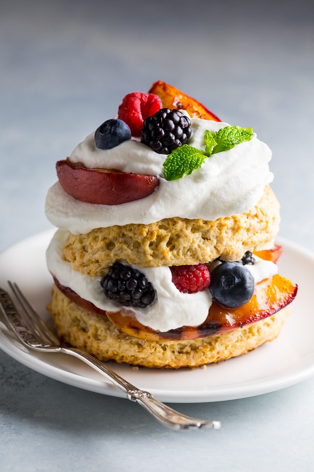Grilled Peach and Mixed Berry Shortcakes are the ULTIMATE Summer dessert!