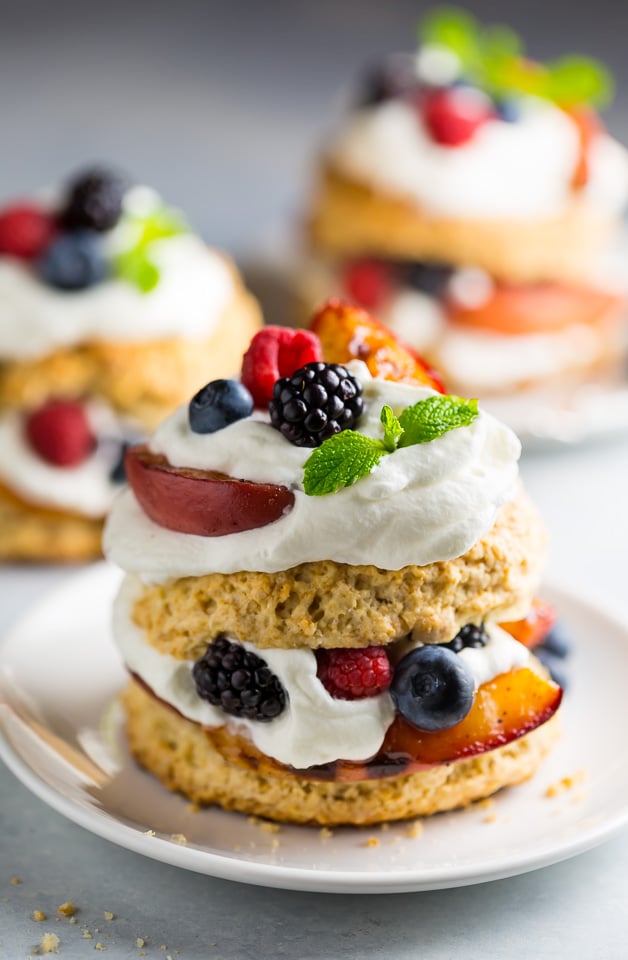 Grilled Peach and Mixed Berry Shortcakes are the ULTIMATE Summer dessert!