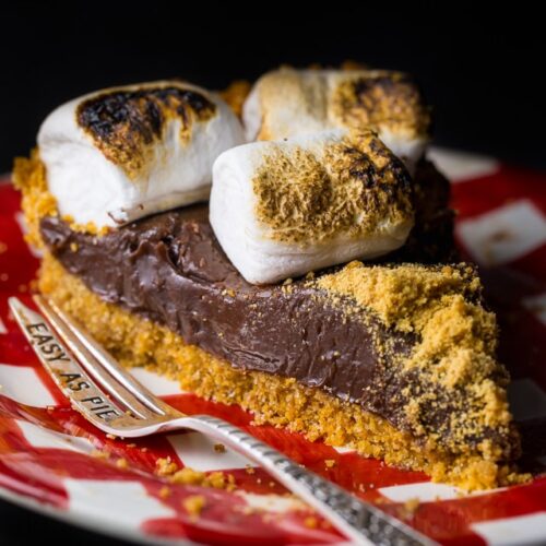 If you like S'mores, you'll love this decadent S'mores Pie!