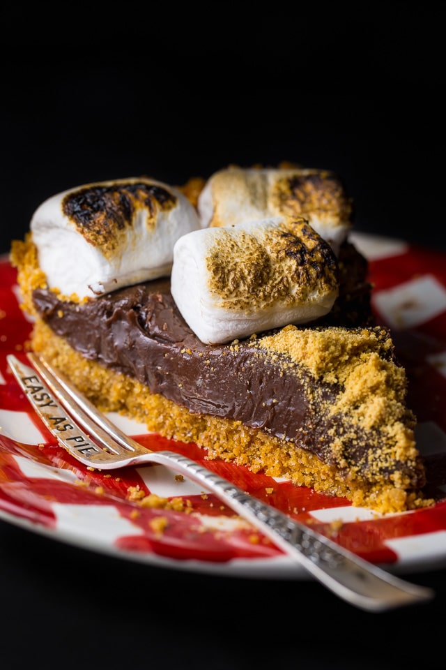 If you like S'mores, you'll love this decadent S'mores Pie!