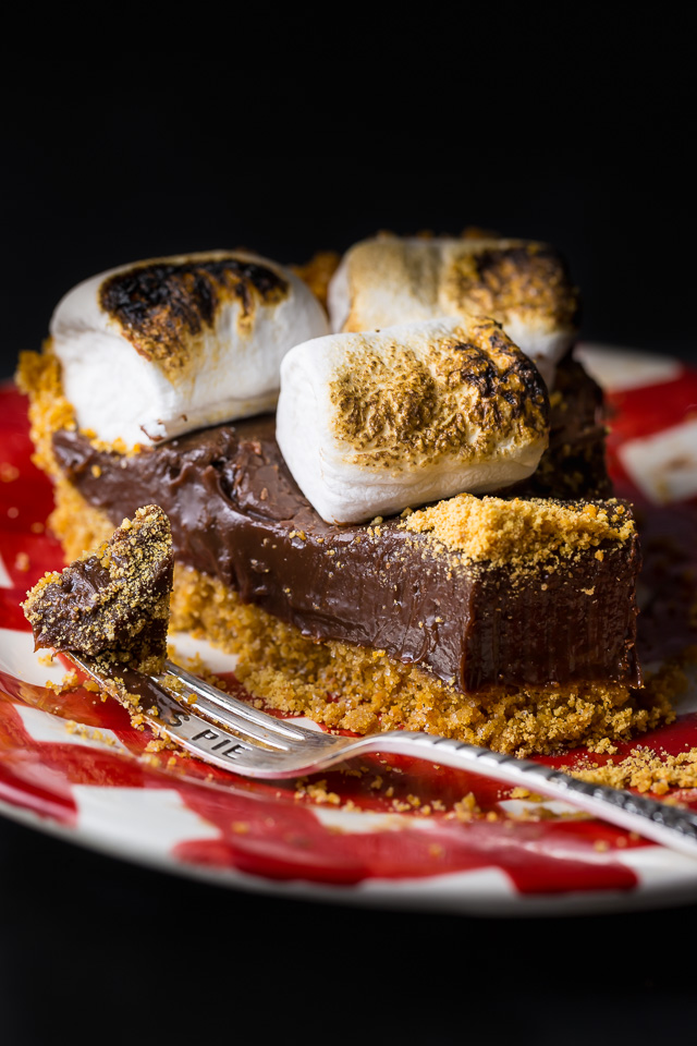 If you like S'mores, you'll love this decadent S'mores Pie!