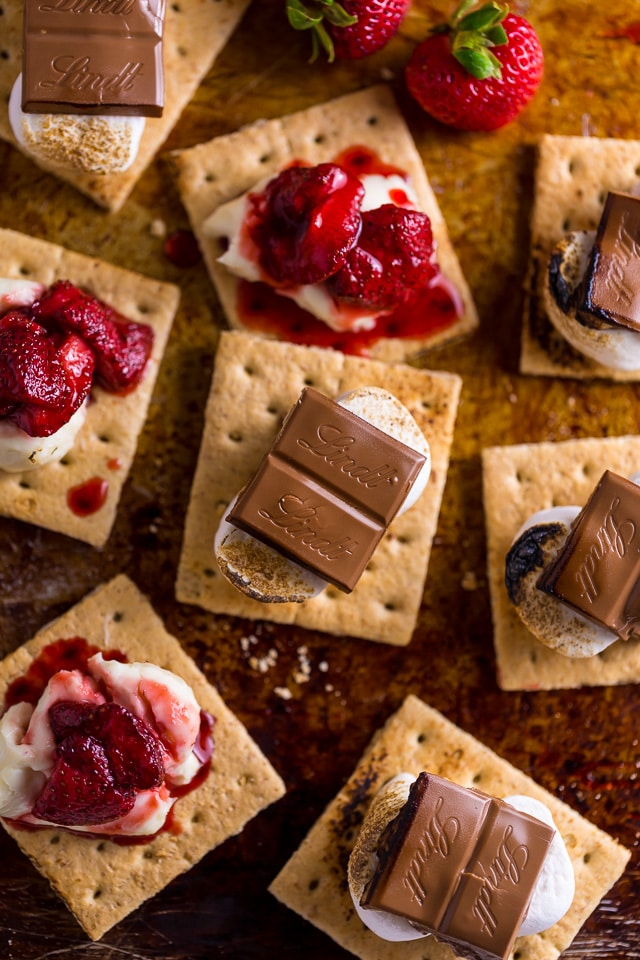 Roasted Strawberry Cheesecake S'mores