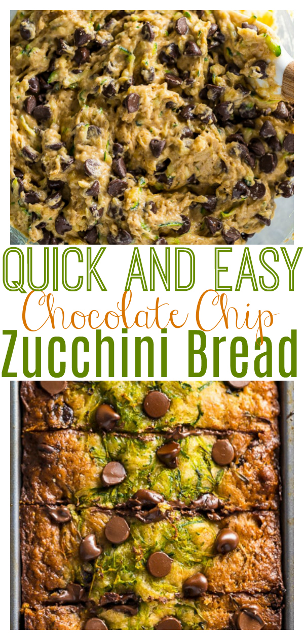 An easy recipe for Chocolate Chip Zucchini Bread and Muffins! And don't worry, they don't taste one bit vegan!