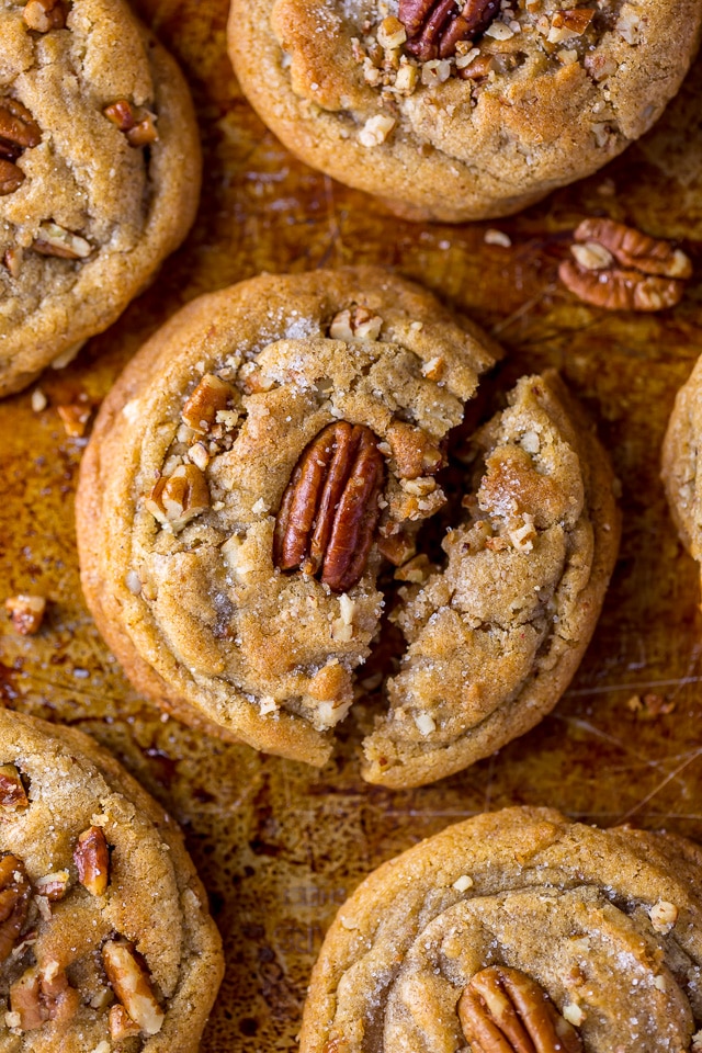 Brown Butter Pecan Cookies Are Thick Chewy And Crunchy