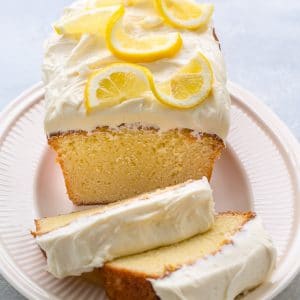 This super Lemon Pound Cake with Lemon Cream Cheese Frosting is dense yet moist - and bursting with flavor!