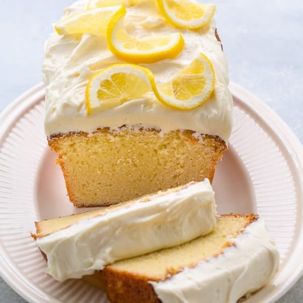 Lemon Pound Cake with Lemon Cream Cheese Frosting - Baker by Nature