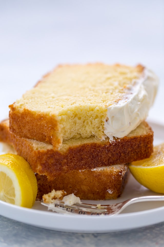 This super Lemon Pound Cake with Lemon Cream Cheese Frosting is dense yet moist - and bursting with flavor!