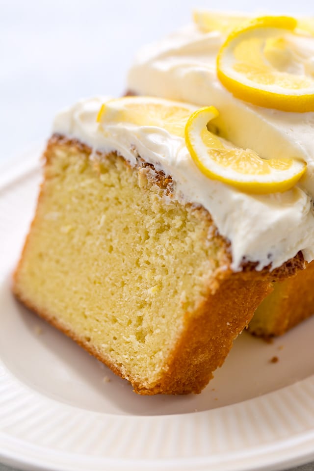 This super Lemon Pound Cake with Lemon Cream Cheese Frosting is dense yet moist - and bursting with flavor!