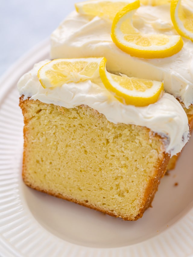 This super Lemon Pound Cake with Lemon Cream Cheese Frosting is dense yet moist - and bursting with flavor!