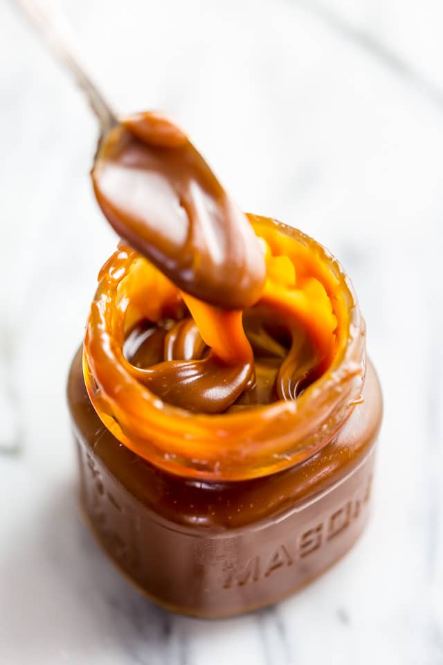  An easy 6-Ingredient recipe for Salted Caramel Sauce! No candy thermometer needed!