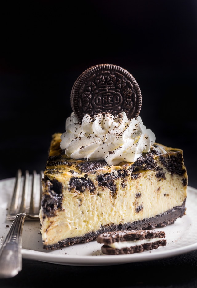 This ULTRA thick rich and creamy New York-Style Oreo Cheesecake is so satisfying and surprisingly simple to bake!