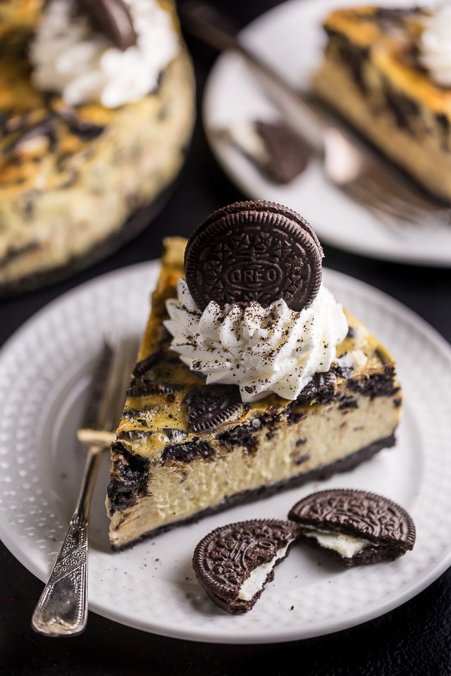 This ULTRA thick rich and creamy New York-Style Oreo Cheesecake is so satisfying and surprisingly simple to bake!