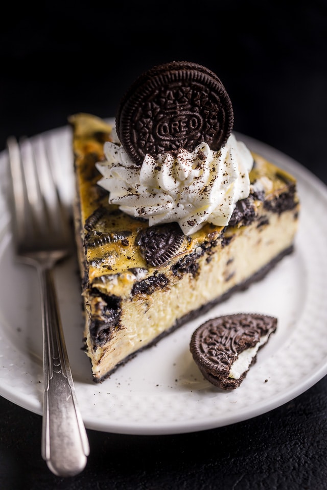 This ULTRA thick rich and creamy New York-Style Oreo Cheesecake is so satisfying and surprisingly simple to bake!