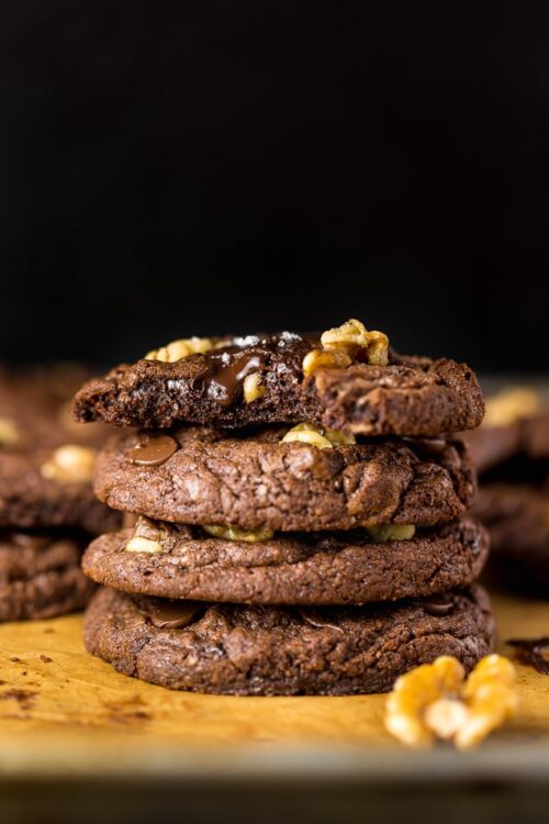 These Triple Chocolate Brownie Cookies are SO decadent!