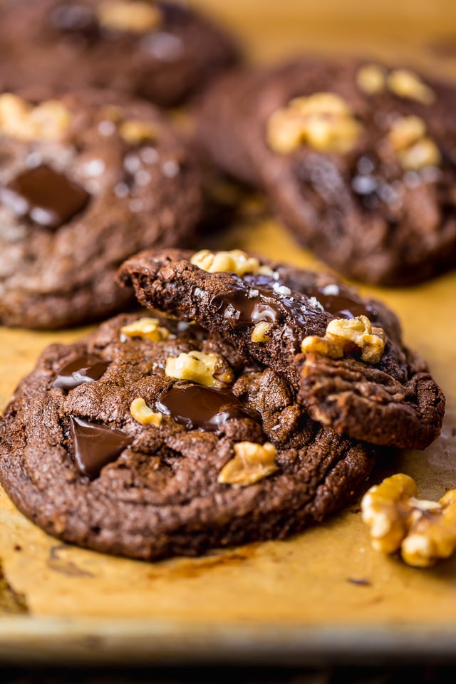 These Triple Chocolate Brownie Cookies SO decadent!