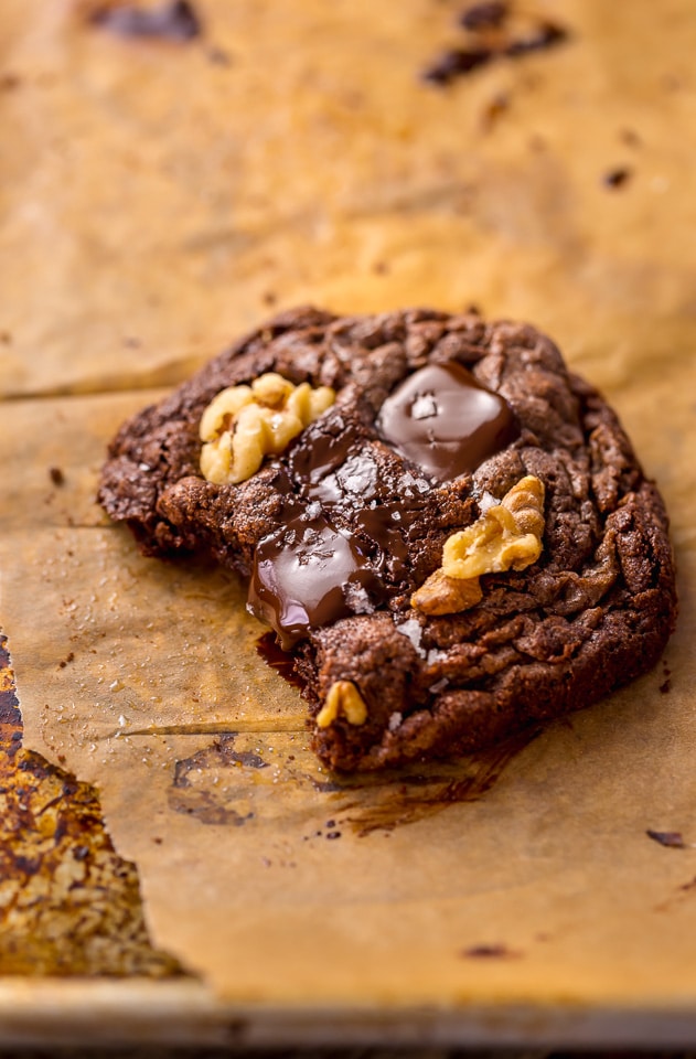 These Triple Chocolate Brownie Cookies are SO decadent!