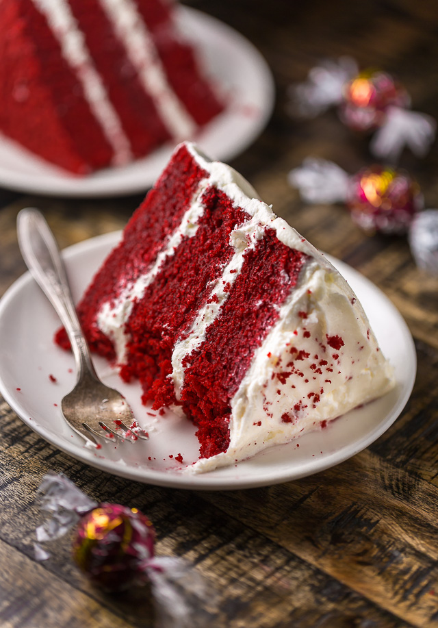 White Chocolate Red Velvet Truffle Cake - Baker by Nature