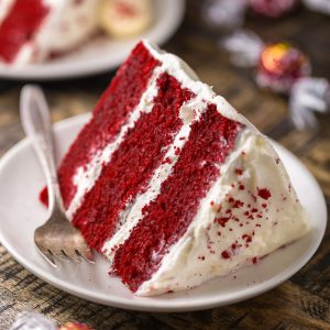 Moist and flavorful, this White Chocolate Red Velvet Truffle Cake is equally beautiful and delicious!