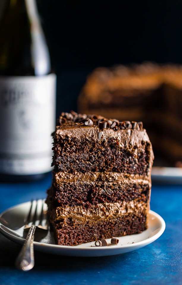 Supremely moist and flavorful, this Red Wine Chocolate Cake is perfect for special occasions!