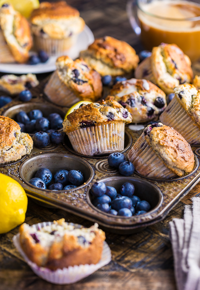 Blueberry Lemon Poppy Seed Muffins - Baker by Nature