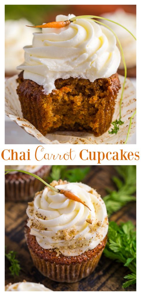 Chai Spice Carrot Cake Cupcakes 