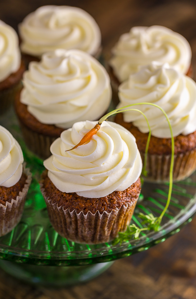 Moist, fluffy, and insanely flavorful, these Chai Spiced Carrot Cake Cupcakes are so perfect for Spring celebrations!