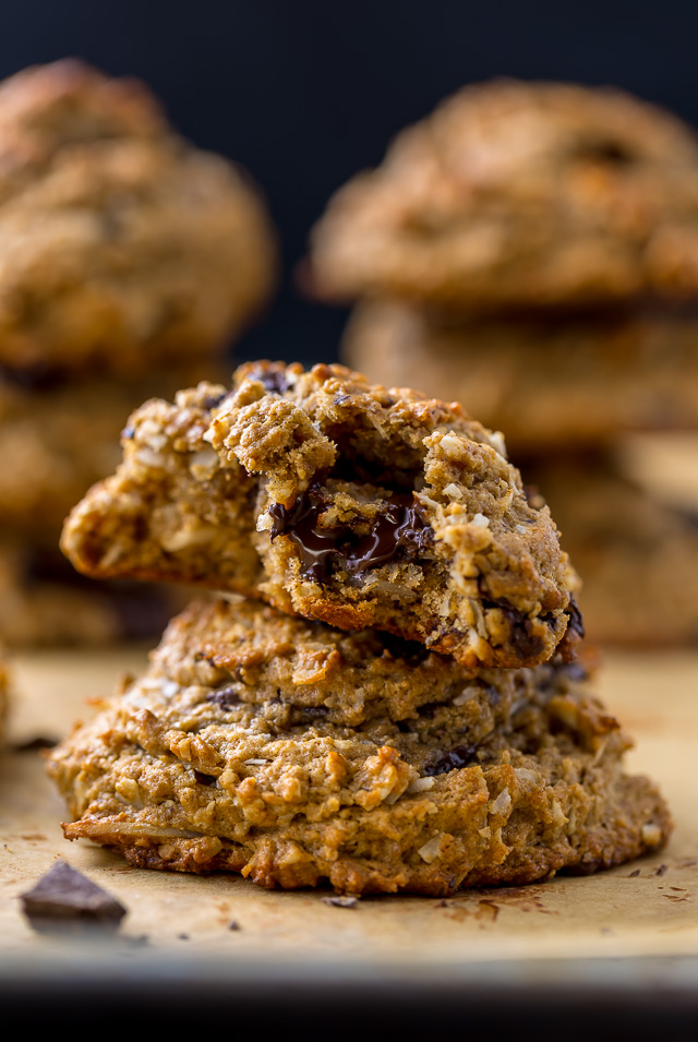 Chocolate Coconut Banana Bread Breakfast Cookies are so delicious and perfect with a cup of coffee!