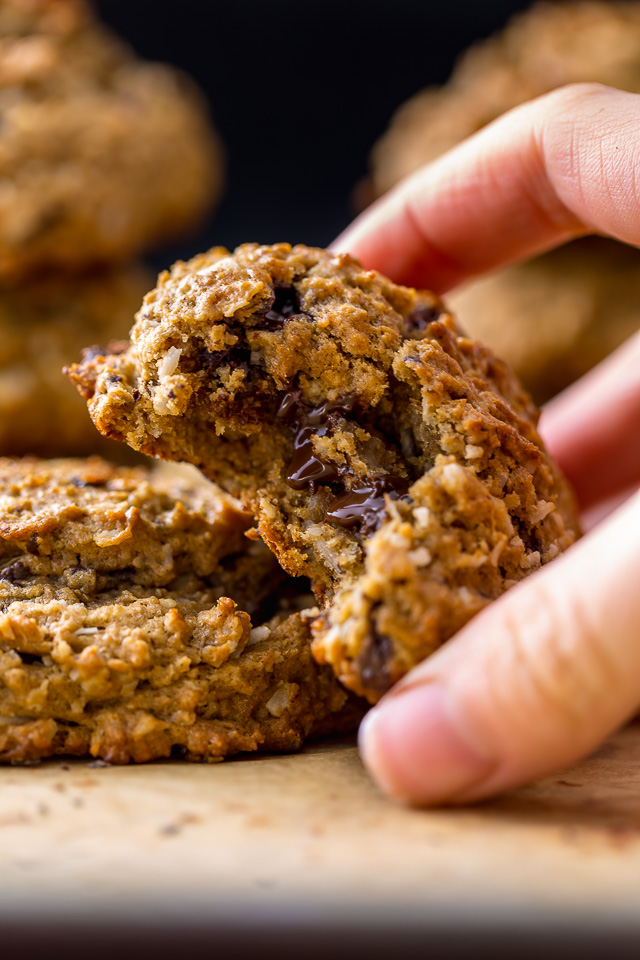 Chocolate Coconut Banana Bread Breakfast Cookies are so delicious and perfect with a cup of coffee!