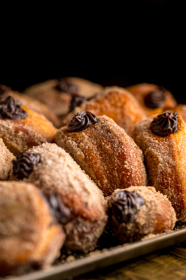 Holy YUM these Chocolate Hazelnut Cream Doughnuts are amazing!