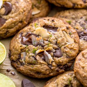 Mmm... these coconut key lime chocolate chunk cookies are SO flavorful! Sure to be a new favorite!