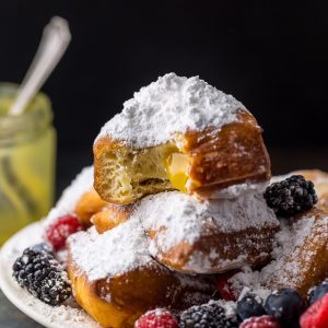 So light and airy, these Lemon Beignets with Fresh Berries are surprisingly easy and perfect for Summer!