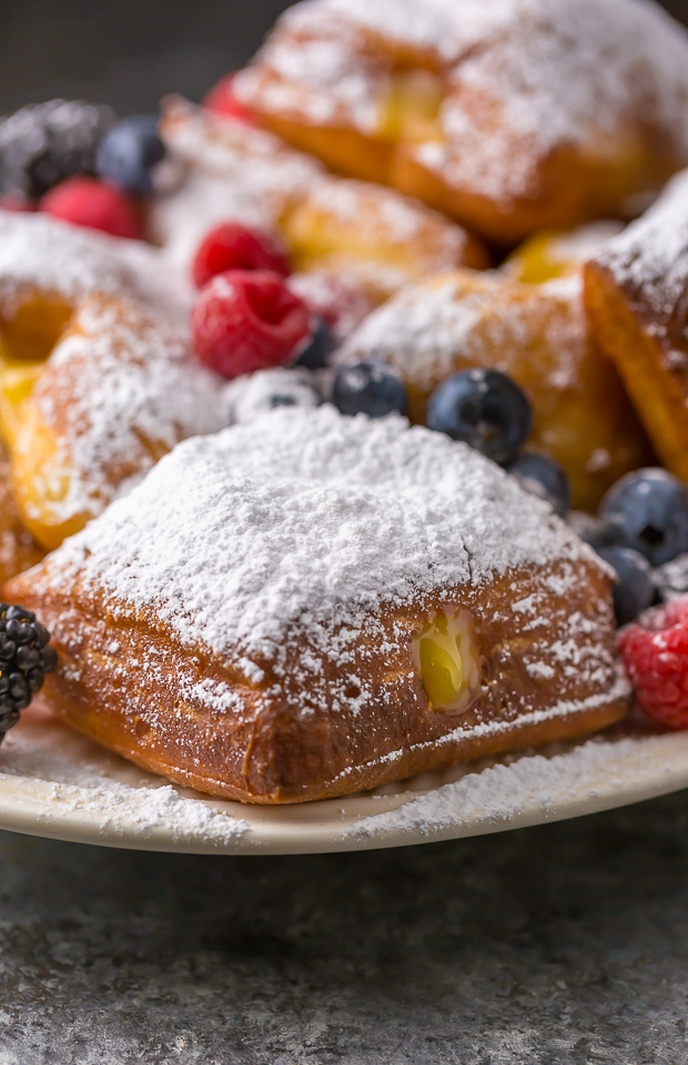 So light and airy, these Lemon Beignets with Fresh Berries are surprisingly easy and perfect for Summer!