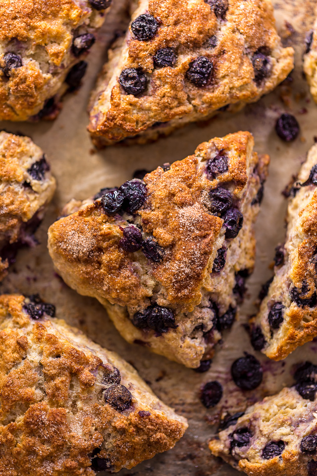 Mmm... these Blueberry Snickerdoodle Scones are so flavorful and perfect for brunch!