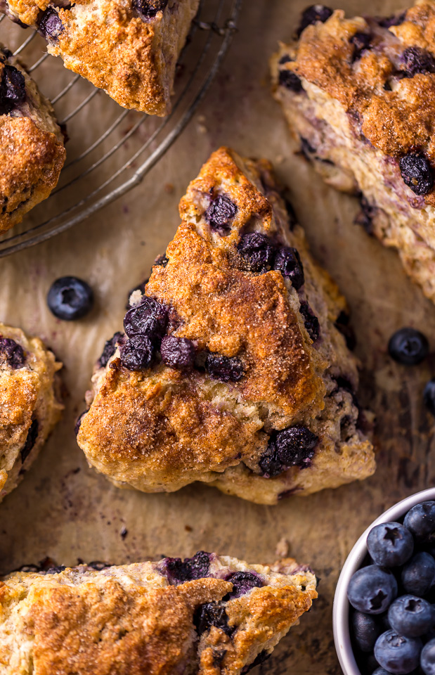 Mmm... these Blueberry Snickerdoodle Scones are so flavorful and perfect for brunch!