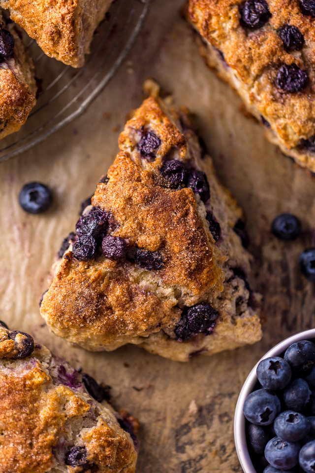 Mmm... these Blueberry Snickerdoodle Scones are so flavorful and perfect for brunch!