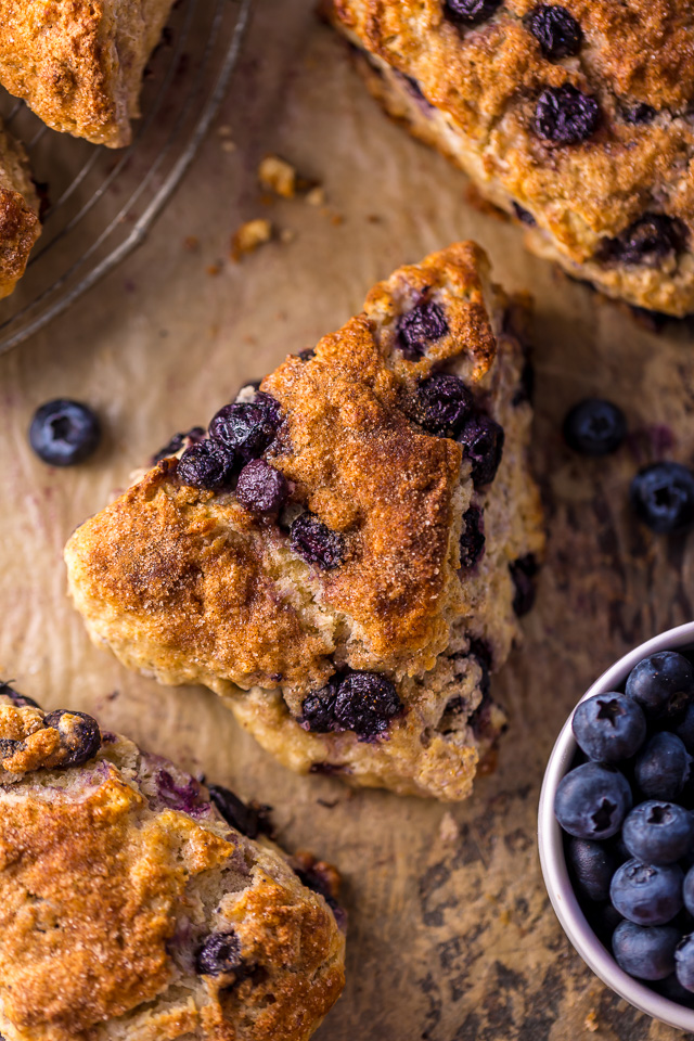 Mmm... these Blueberry Snickerdoodle Scones are so flavorful and perfect for brunch!