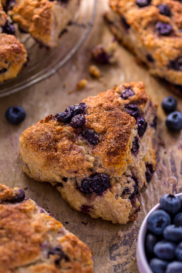 Mmm... these Blueberry Snickerdoodle Scones are so flavorful and perfect for brunch!