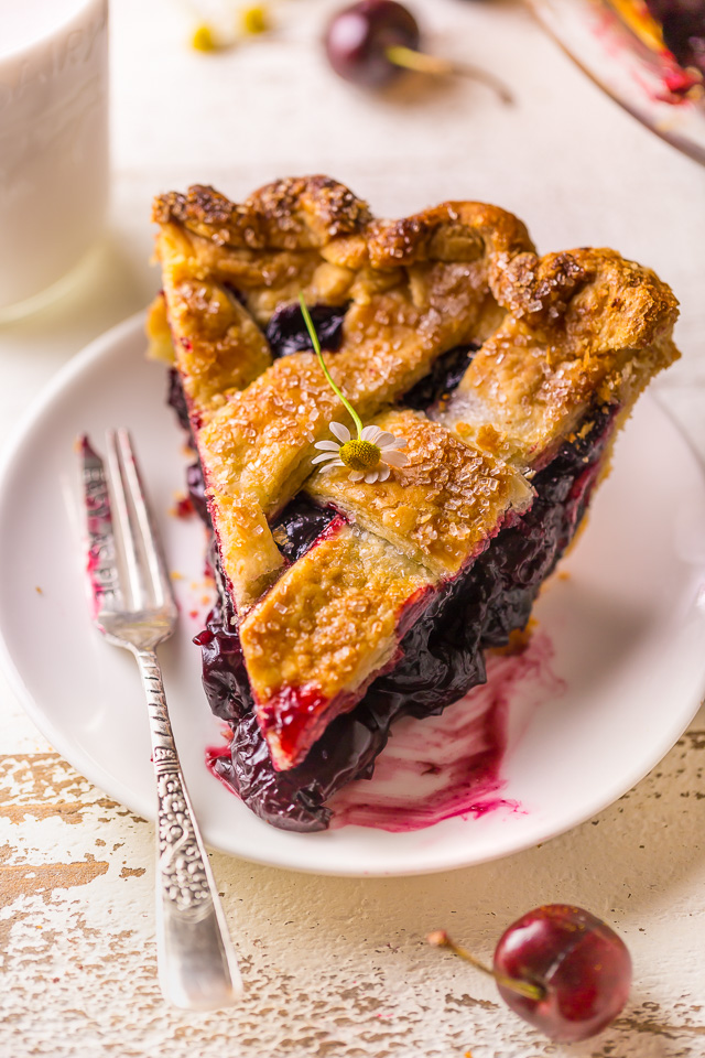 Sweet and Summery, you'll want to make this Foolproof Cherry Pie all season long! So delicious with a cup of coffee!