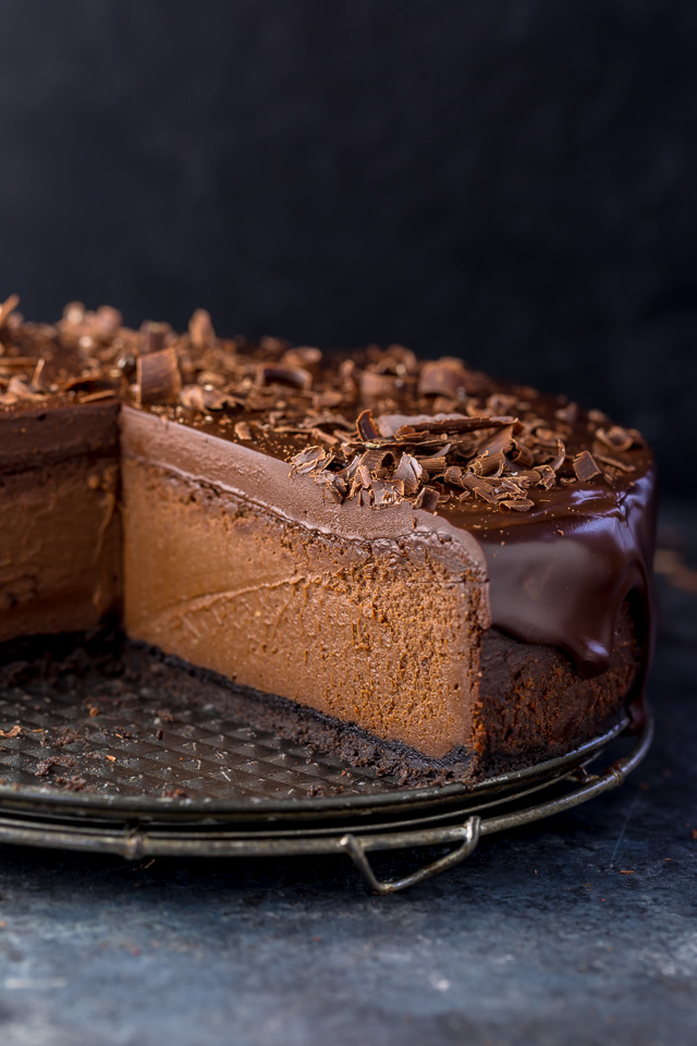 Rich, creamy, and supremely flavorful, this is the ULTIMATE Chocolate Cheesecake! The best part? It's so easy to make and freezer friendly!