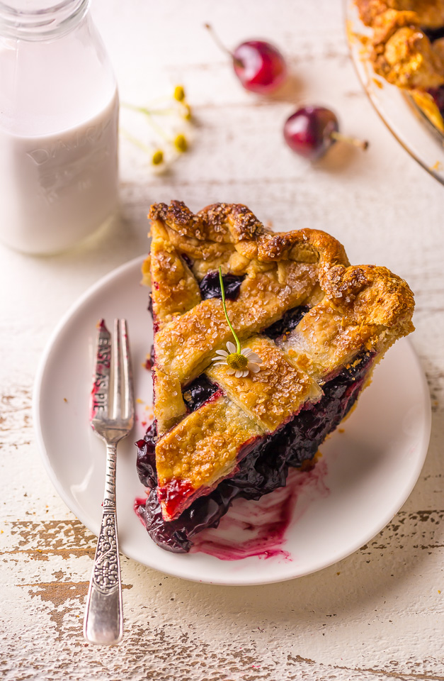 Sweet and Summery, you'll want to make this Foolproof Cherry Pie all season long! So delicious with a cup of coffee!
