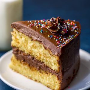 This Classic Yellow Cake with Creamy Chocolate Frosting is sure to be your new favorite recipe!