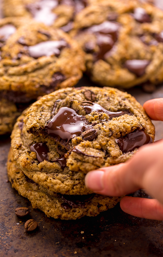 These Coffee Cardamom Chocolate Chunk Cookies are thick, chewy, and so flavorful! The best part is they're freezer friendly!!!