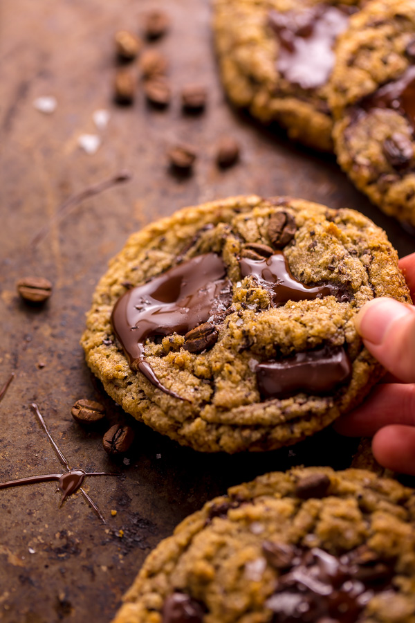 These Coffee Cardamom Chocolate Chunk Cookies are thick, chewy, and so flavorful! The best part is they're freezer friendly!!!