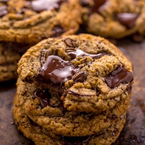 These Coffee Cardamom Chocolate Chunk Cookies are thick, chewy, and so flavorful! The best part is they're freezer friendly!!!