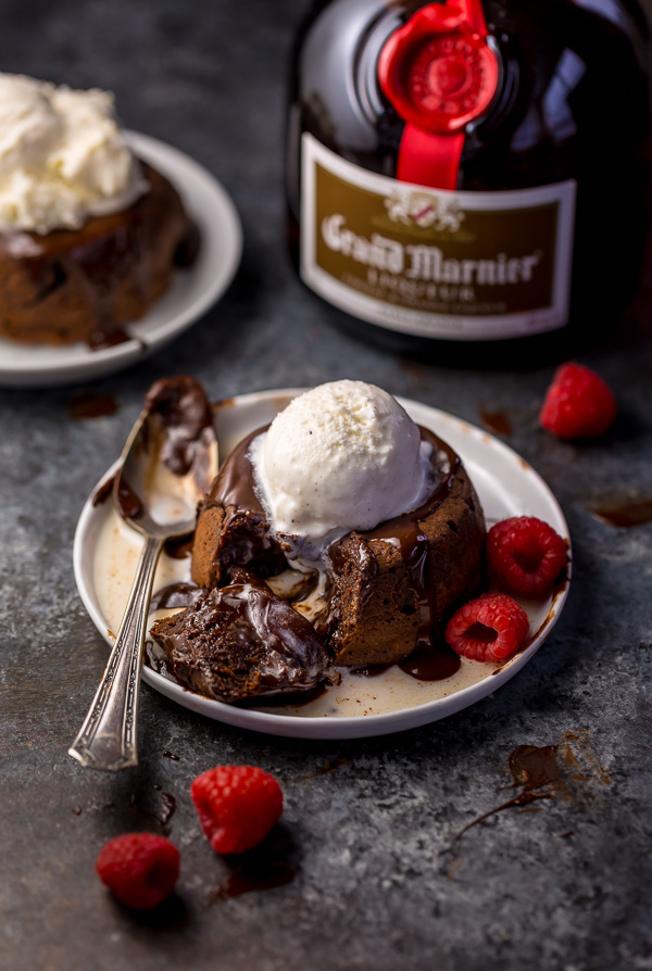 Grand Marnier Molten Chocolate Cakes are rich, decadent, and so delicious! And you won't believe how easy they are to make!