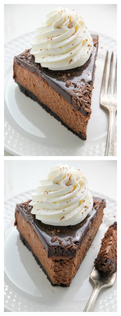 Kahlua Chocolate Cheesecake is AMAZING!!! Rich, creamy, and so decadent! #Kahlua #chocolate #cheesecake #oreo