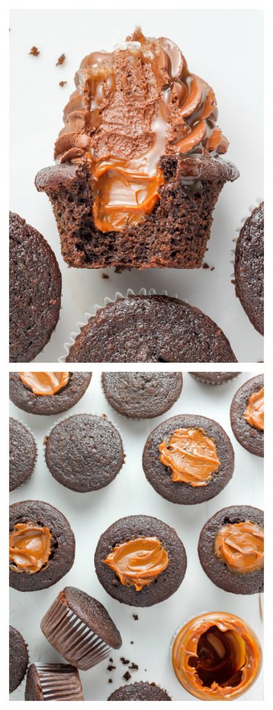 Dulce De Leche Chocolate Cupcakes! This SUPER decadent recipe is sure to become a new favorite.