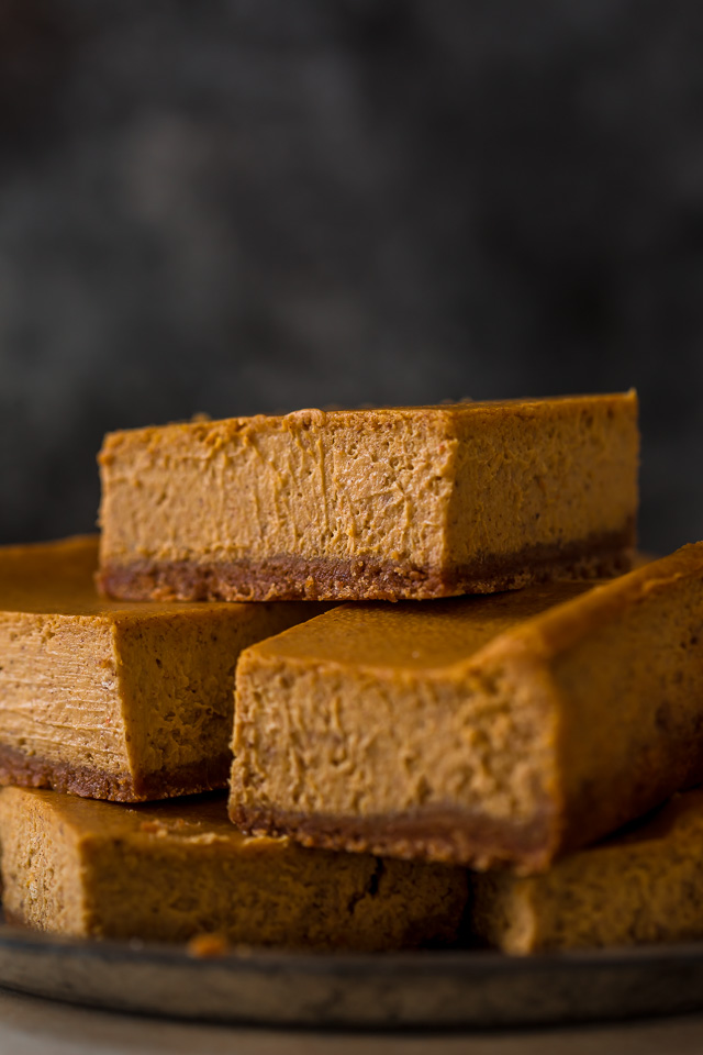 An easy and delicious recipe for Pumpkin Pie Cheesecake Bars! Made with a whole can of pumpkin!!! The best part is this recipe is freezer friendly.