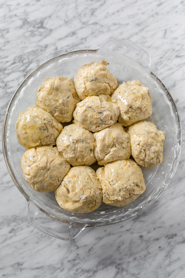 Rosemary Parmesan Biscuits are fluffy, flavorful, and so good with a bowl of soup or chili! Perfect for Thanksgiving, too!